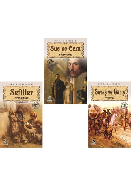 Savaş ve Barış - Suç ve Ceza - Sefiller Set 3 Kiap