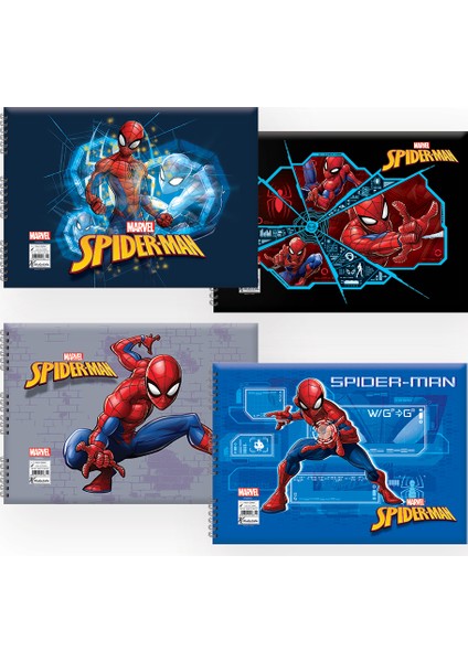 Spiderman 17 x 25 Resim Defteri - 4'lü