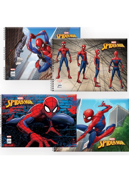Spiderman 25 x 35 Resim Defteri - 4'lü
