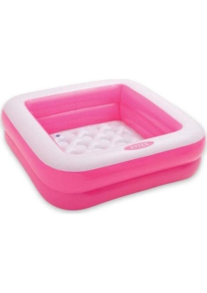 Vardem Mini Kare Şişme Taban Havuz 86 x 86 x 25 cm Pembe
