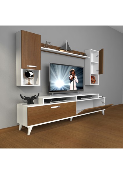 Ekoflex 5da Mdf Retro Tv Ünitesi Tv Sehpası Beyaz Ceviz fiyatları