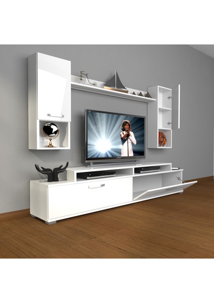 Ekoflex 5da Mdf Tv Ünitesi Tv Sehpası Parlak Beyaz fiyatları