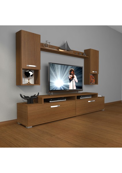 Ekoflex 5da Slm Tv Ünitesi Tv Sehpası Naturel Ceviz