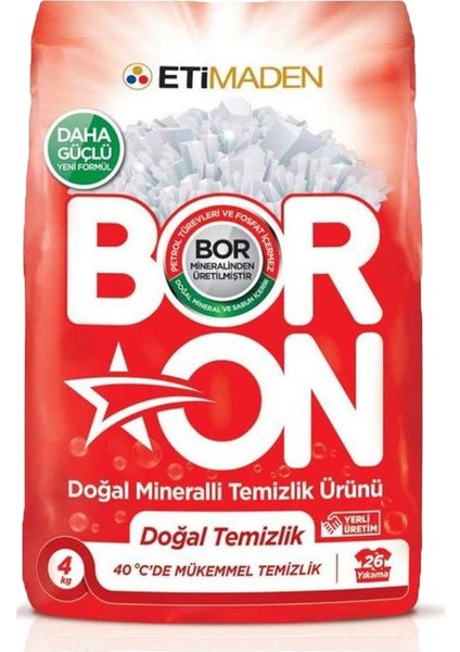 Toz Deterjan Renkliler 4 kg + Boron Toz Deterjan Beyazlar 4 kg