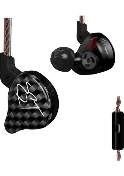 ZST Pro 1BA+1DD Hibrit Derin Bass Mikrofonlu Kulakiçi Kulaklık