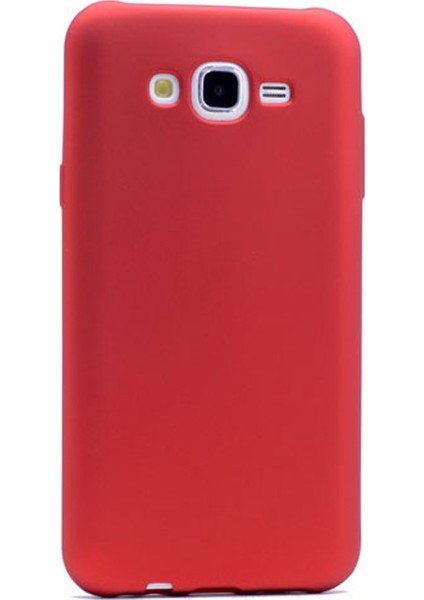 Samsung Galaxy J7 Nxt Kılıf Premier Silikon Esnek Koruma + Nano Glass Kırmızı
