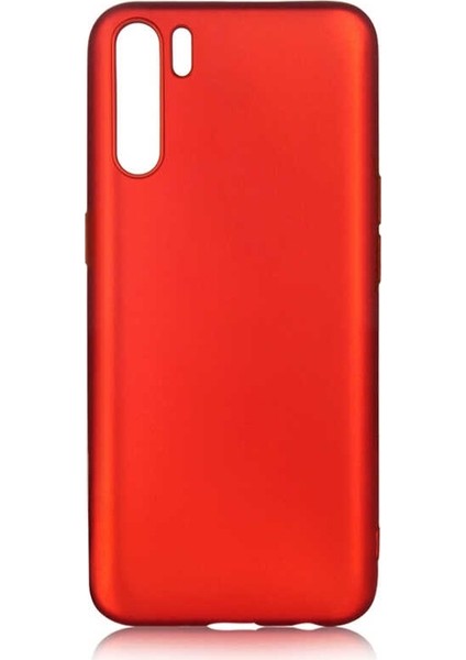 Oppo Reno 3 Kılıf Premier Silikon Esnek Koruma + Nano Glass Kırmızı