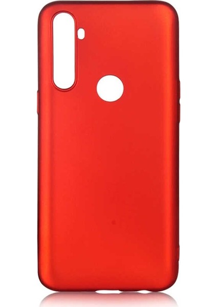 Realme C3 Kılıf Premier Silikon Esnek Koruma + Nano Glass Kırmızı