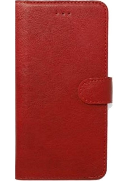 Samsung Galaxy A70 Kılıf LocaL Cüzdan Standlı Kartvizitli Kırmızı