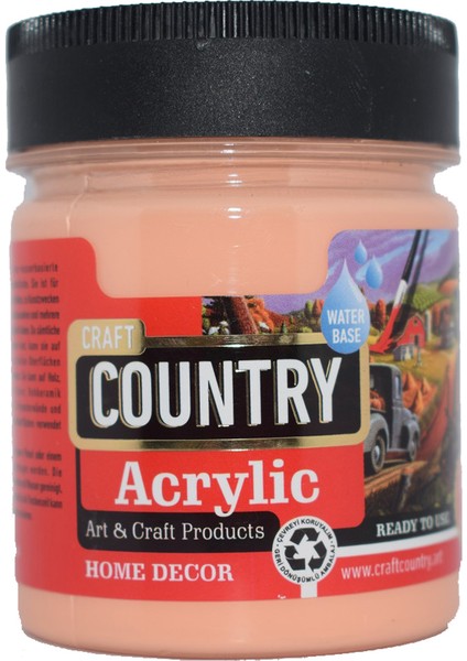 Country Akrilik Hobi Boyası 120 Cc 119 Somon