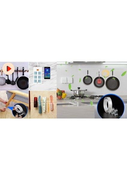 Çift Taraflı Nano Teknolojili Süper Güçlü Bant 3 Metre fiyatları