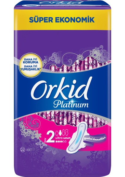 Platinum Uzun 22 Adet Süper Ekonomik Paket Hijyenik Ped modelleri