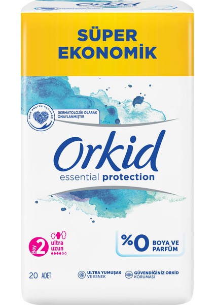 Essentials Protection Hijyenik Ped Süper Ekonomik Paket Uzun 20 Ped modelleri