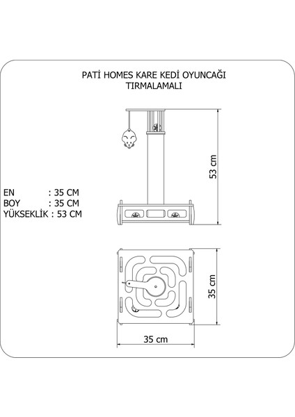 Pati Homes Kedi Oyuncağı Kedi Tırmalama Tahtası