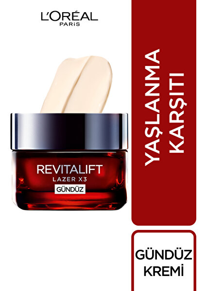 L'Oréal Paris Revitalift Lazer X3 Yoğun Yaşlanma Karşıtı Gündüz Bakım Kremi