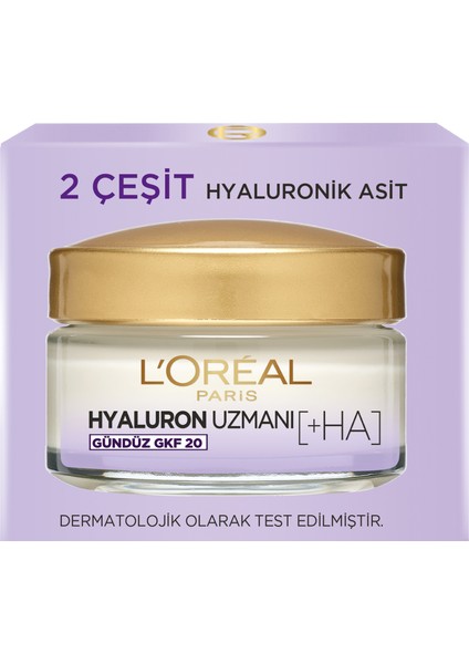 L'Oréal Paris Hyaluron Uzmanı Cilt Dolgunlaştıran Nemlendirici Krem GKF 20