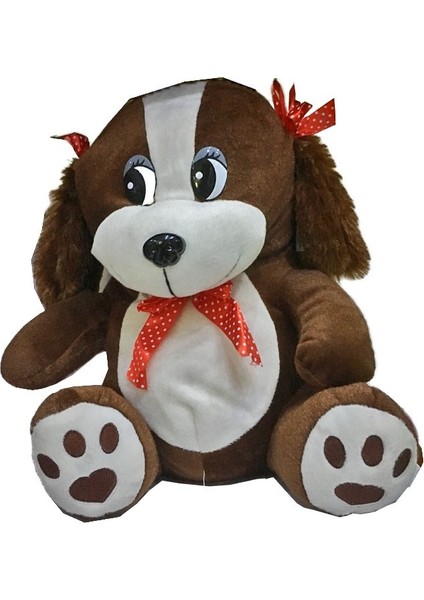 Peluş Papyonlu 30 cm Oturan Köpek