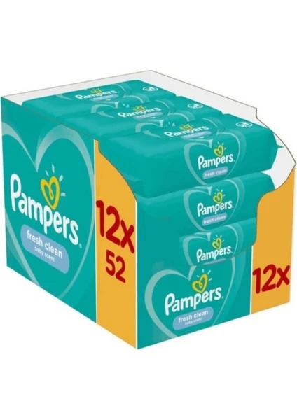 Pampers Baby Islak Havlu Fresh Clean 52LI*12 Adet