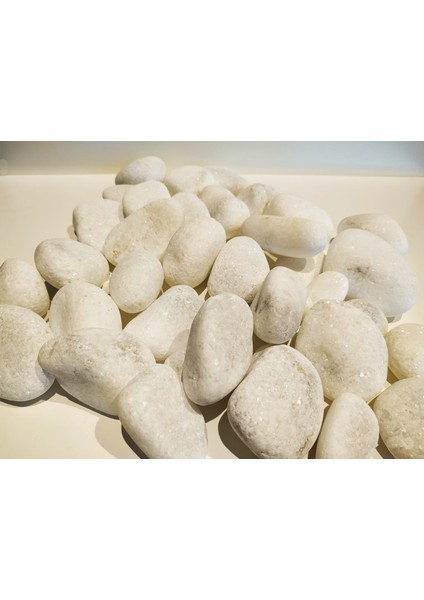 Dolomite Beyaz Dolomit Taş 1 kg 2 - 4 cm Akvaryum Çakıl Bahçe Terrarium Taşı