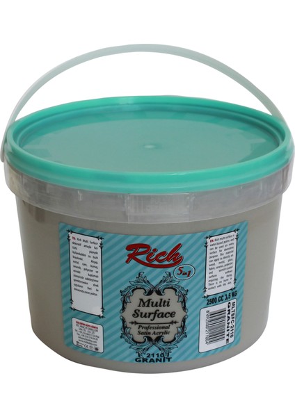 N:2110 Multi Surface Akrilik Boya 2500 ml Granit