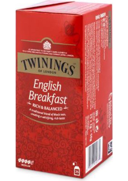 English Breakfast İngiliz Sallama Poşet Çay 25'lik