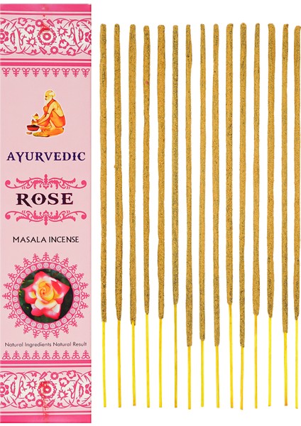 Ayurvedic Rose Gül Kokulu Organik Tütsü