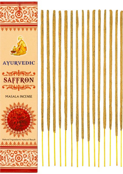 Ayurvedic Saffron Safran Masala Organik Tütsü