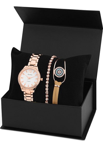 Kadın Bileklik Kol Saati Kombin Set