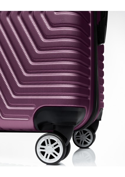 Abs Kırılmaz 3'lü Valiz Seti Mürdüm modelleri