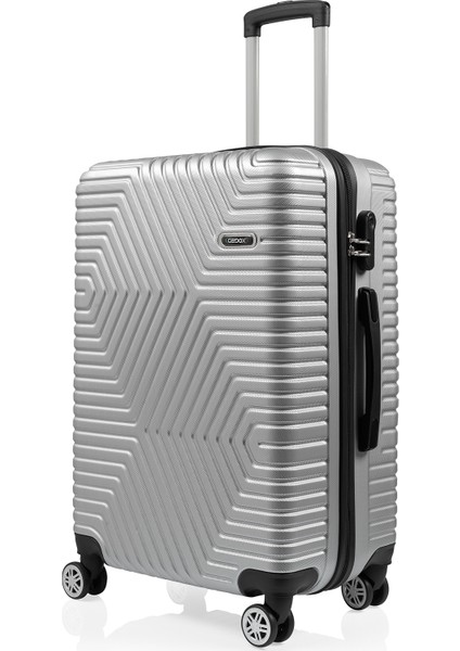 Abs Kırılmaz Büyük Boy Valiz Açık Gri