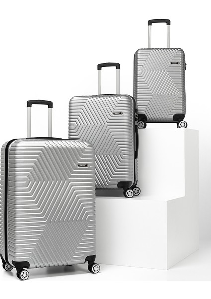 Abs Kırılmaz Büyük Boy Valiz Açık Gri fiyatları