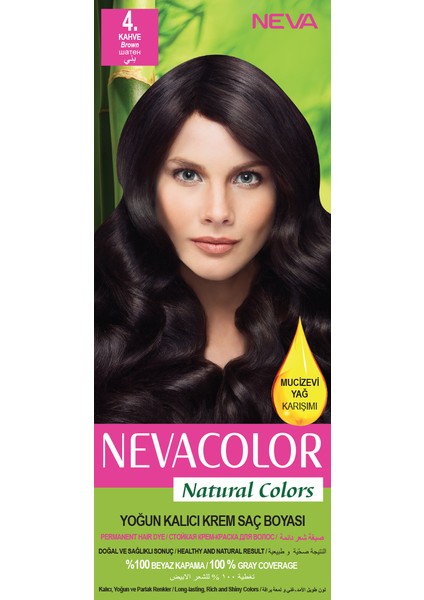 Natural Color Saç Boyası Seti 4 Kahve