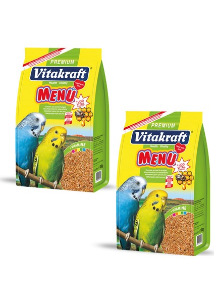Menu Premium Ballı Muhabbet Kuşu Yemi 1000 gr x 2 Adet