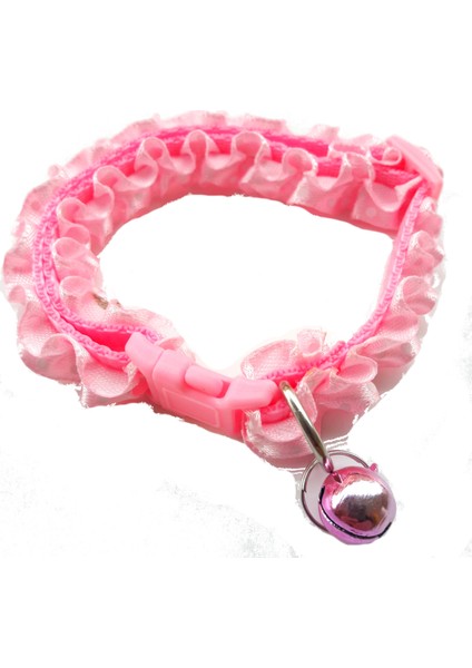 Fırfırlı Kedi Tasması Pembe