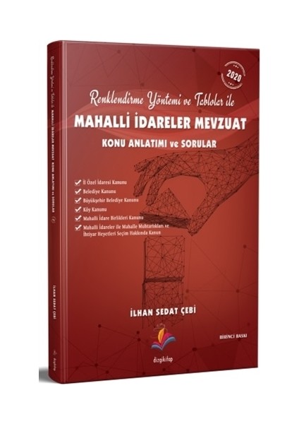 2020 Renklendirme Yöntemi ve Tablolar İle Mahalli İdareler Mevzuat Konu Anlatımı ve Sorular