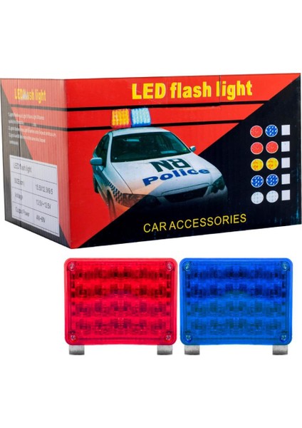 Carmaniaks Panjur Arası Modlu 40 Ledli Çakar Lamba Kırmızı-Mavi Carmaniaks CRME0089