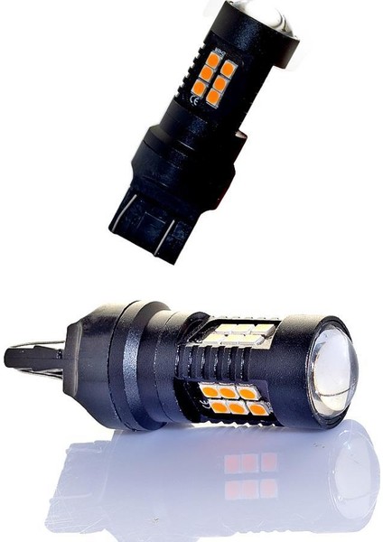 Carmaniaks Osram Mercekli Canbus T20 Turuncu Stop ve Sinyal LED Ampulü CRME0106