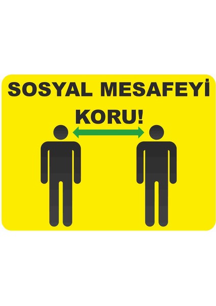 Sosyal Mesafe Sticker - 21015