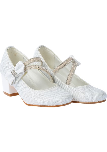 Kiko 750 Simli Günlük Kız Çocuk 4 cm Topuk Babet