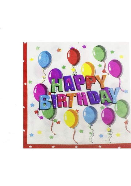 20'li 33 cm Kağıt Peçete İyi Ki Doğdun Happy Birthday