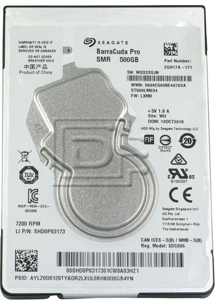 BarraCuda Pro 500GB 7200RPM 128MB Cache SATA 6.0GB/s 2.5" Hard Drives ST500LM034 fiyatları