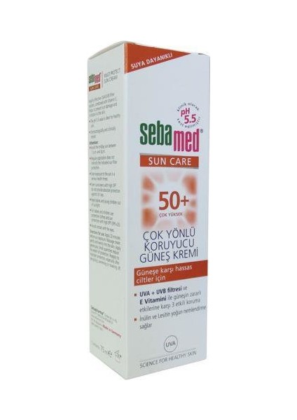 Çok Yönlü Koruyucu Güneş Kremi Sun Care Spf 50 + Yeni Ürün 75ML