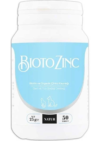 Bioto Zinc 2,5 Mg Kedi&Köpek Deri Ve Tüy Sağlığı 50 Tablet