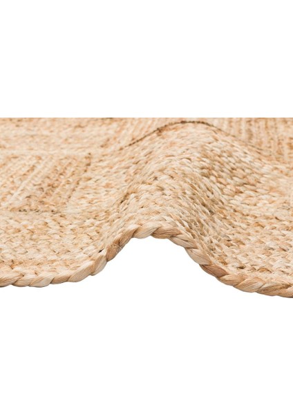 Ech 06 Natural Jüt Halı El Dokuma Örgü Halı Hasır Jüt Kilim