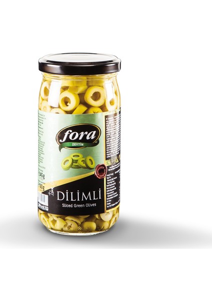 Dilimli Yeşil Zeytin Kavanoz 160 gr