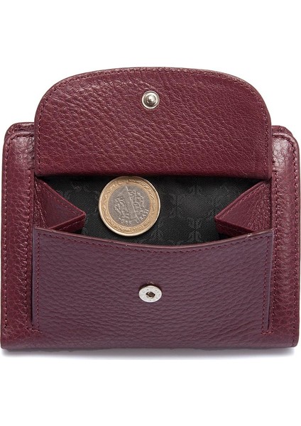 Bordo Hakiki Deri Kadın Cüzdan - S1CB00005714-K16