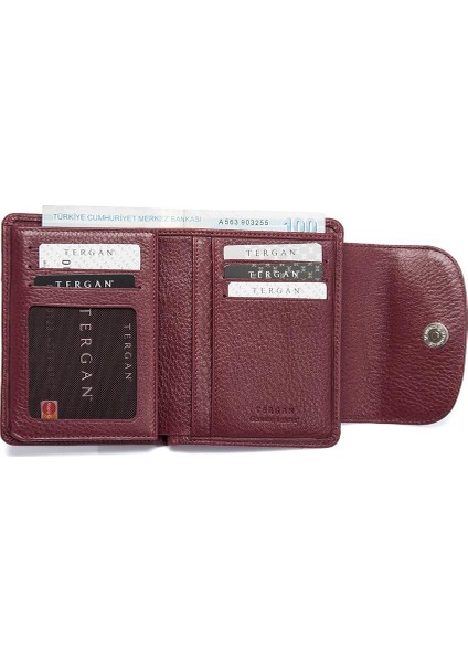 Bordo Hakiki Deri Kadın Cüzdan - S1CB00005714-K16