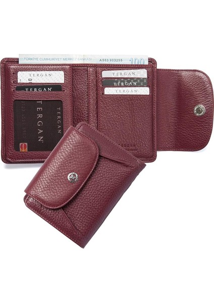 Bordo Hakiki Deri Kadın Cüzdan - S1CB00005714-K16
