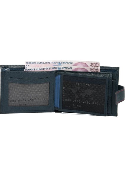 Lacivert Deri Erkek Cüzdanı 01559X86
