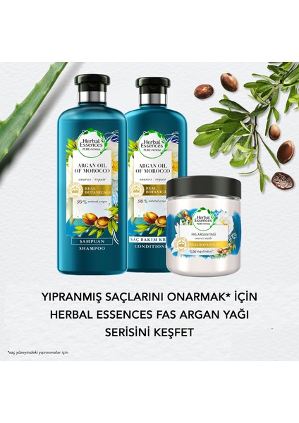 Herbal Essences Şampuan Onarıcı Fas Argan Yağı 400 ml